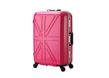 Bagagli rosa del PC dell'ABS delle ragazze dell'OEM, insieme dei bagagli dell'ABS con la stampa della bandiera di Britannici