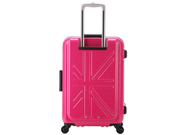 Bagagli rosa del PC dell'ABS delle ragazze dell'OEM, insieme dei bagagli dell'ABS con la stampa della bandiera di Britannici