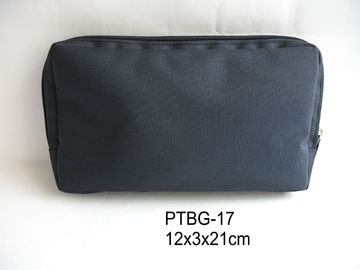 Stars Hotels Zip Lock Toiletries Travel Bag , Black PVC Cosmetic Bag