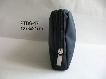 Stars Hotels Zip Lock Toiletries Travel Bag , Black PVC Cosmetic Bag