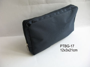 Stars Hotels Zip Lock Toiletries Travel Bag , Black PVC Cosmetic Bag