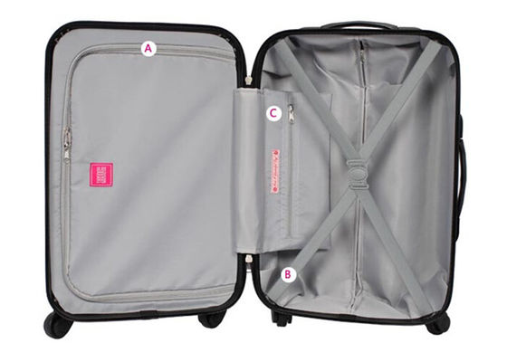 20''  unisex PC trolley case with iron trolley small suitcases for hand luggage