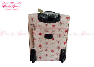 Girls Pink rugged travel luggage 20 inch cute 2 wheel suitcase